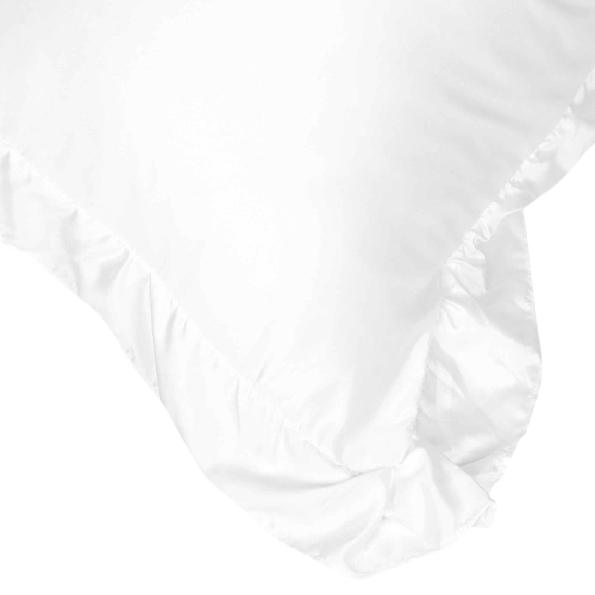 PiccoCasa Satin Pillowcase Pillowcases Ruffled Pillowcases Pillow Shams， White Euro