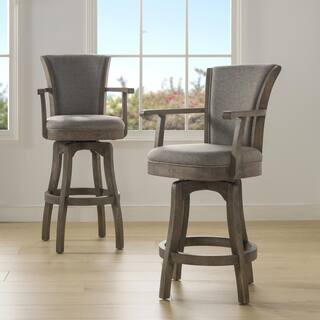 Jennifer Taylor Williams 26 in. Swivel Counter Height Bar Stool Heathered Grey 81041-MLH