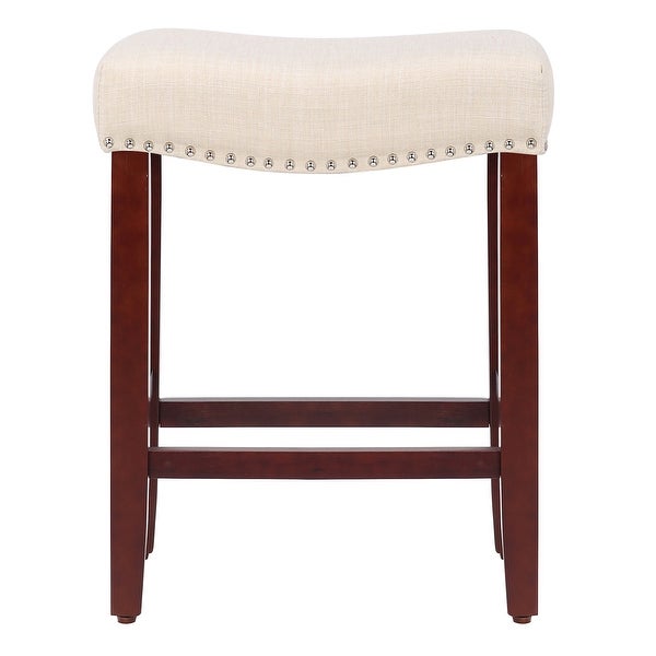 Henley 24-inch Saddle Nailhead Counter Barstool