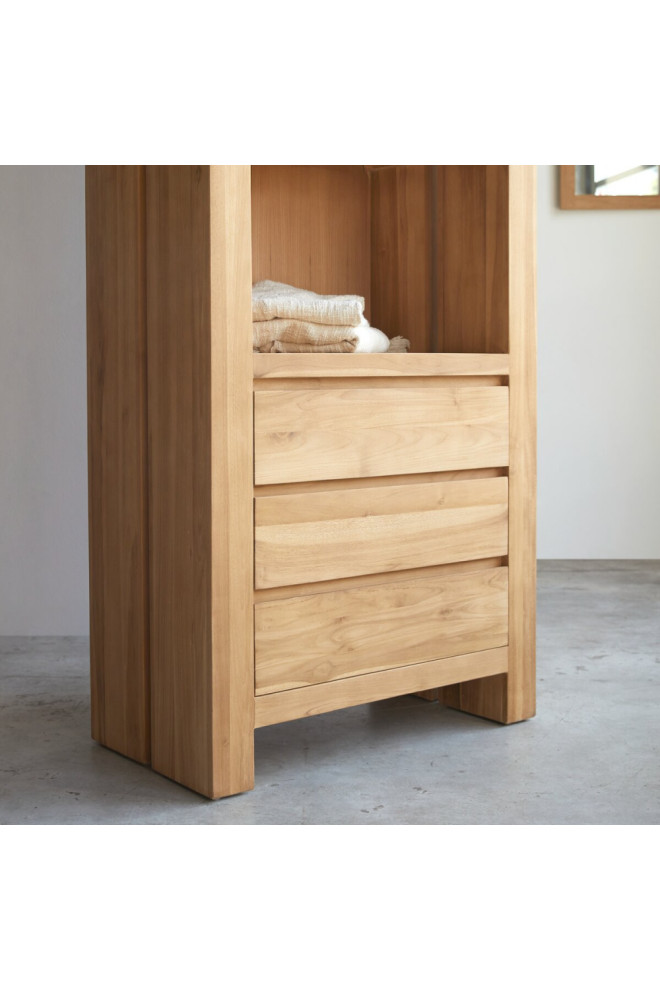 Teak Modern Minimalist Bookcase  Tikamoon Eden   Transitional   Bookcases   by Oroa   Distinctive Furniture  Houzz