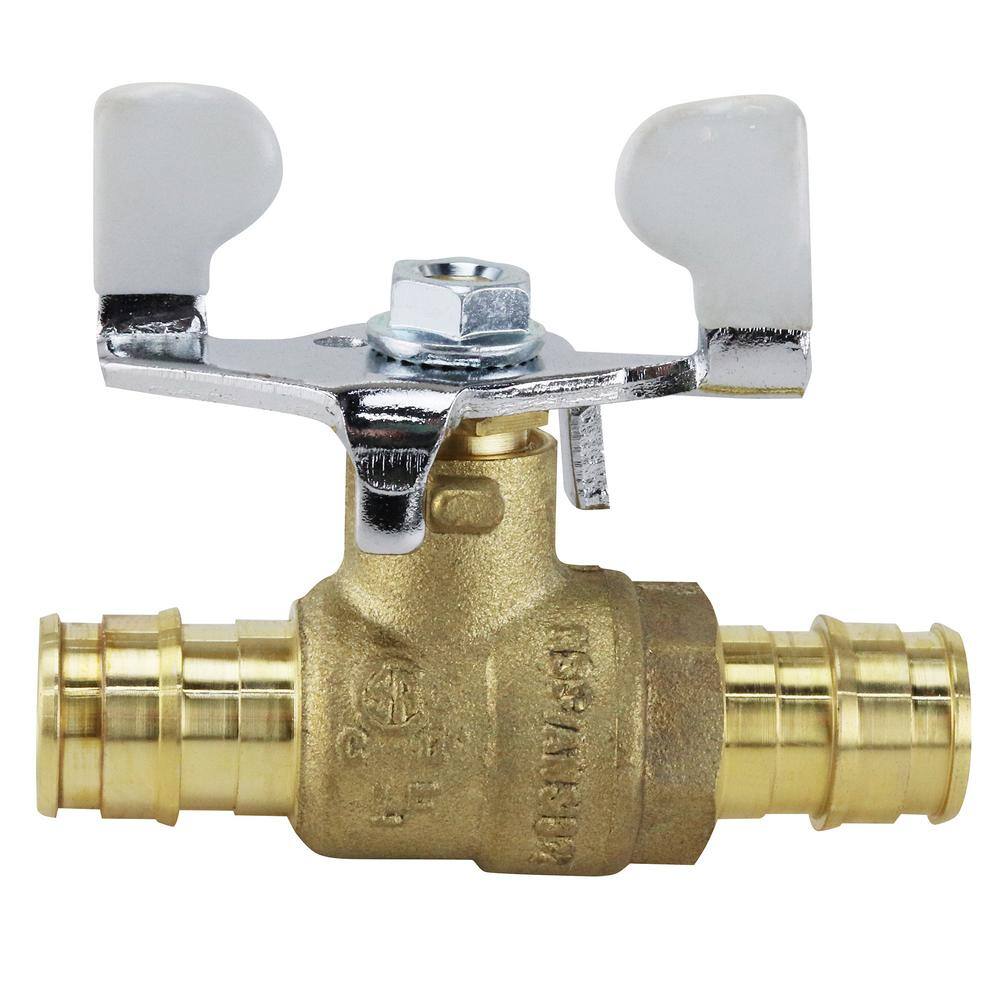 Apollo 12 in. Brass PEX-A Barb Ball Valve with Tee Handle EPXV12T