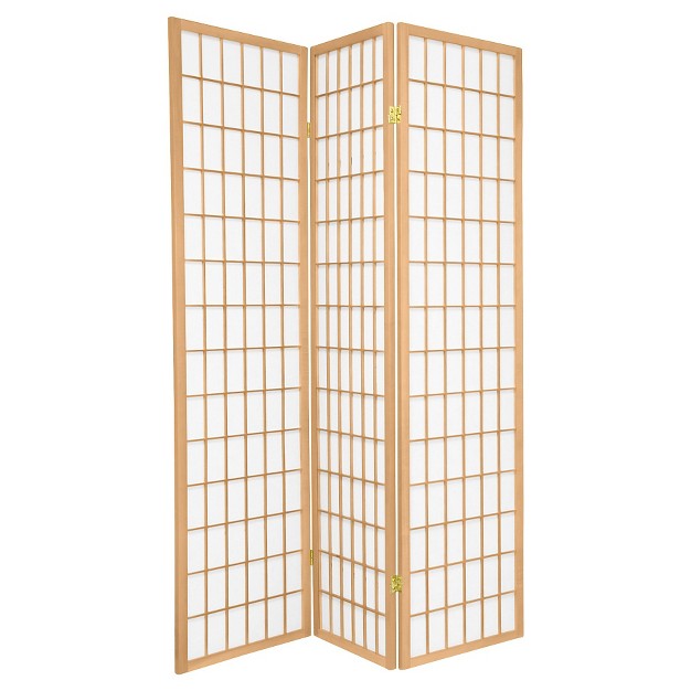 6 Ft Tall Window Pane Shoji Screen 3 Panels Oriental Furniture