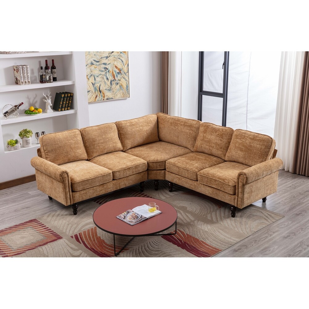 Chenille Fabric Sectional Sofa Living Room Sofa