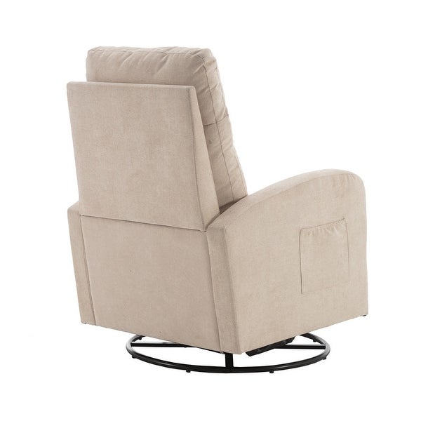 Modern Upholstered Swivel Chair with Left Bag