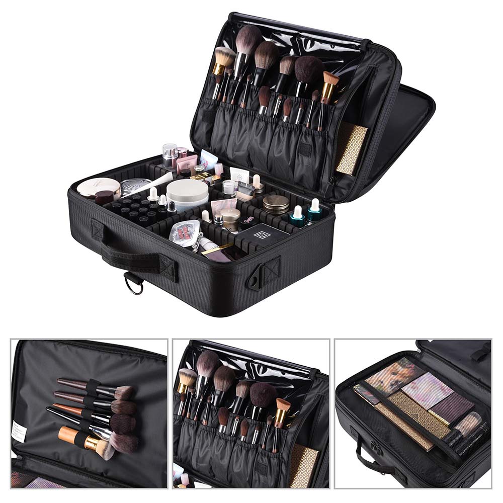 Yescom Portable Oxford Makeup Artist Soft Train Bag Case 16x12x5