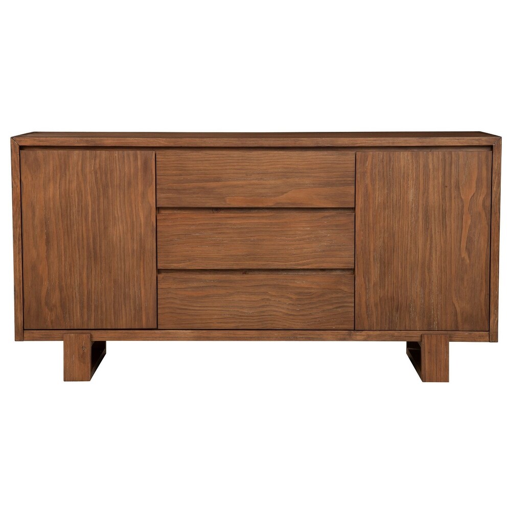 Alpine Furniture Ayala Wood Sideboard in Antique Cappuccino