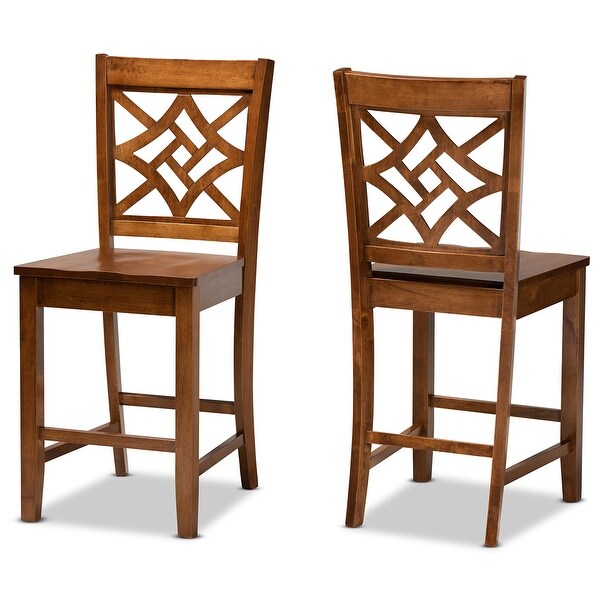 Nicolette Modern and Contemporary 2-Piece Counter Stool Set