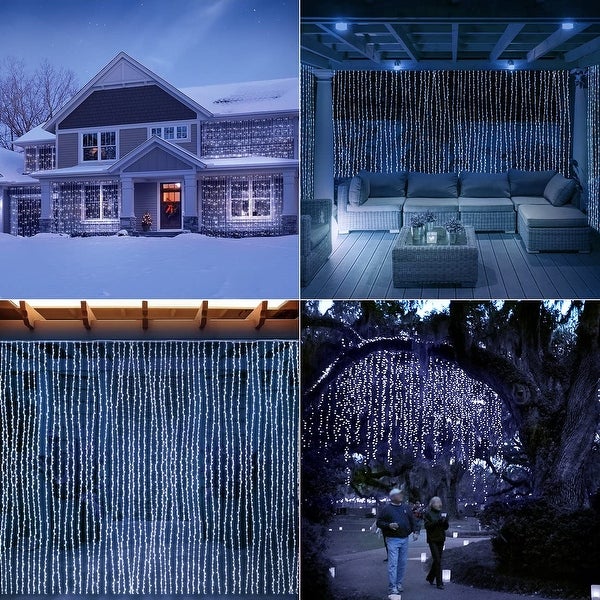 LED Concepts Curtain String Icicle Fairy Lights - 300 LED White Shopping - The Best Deals on String Lights | 40871150