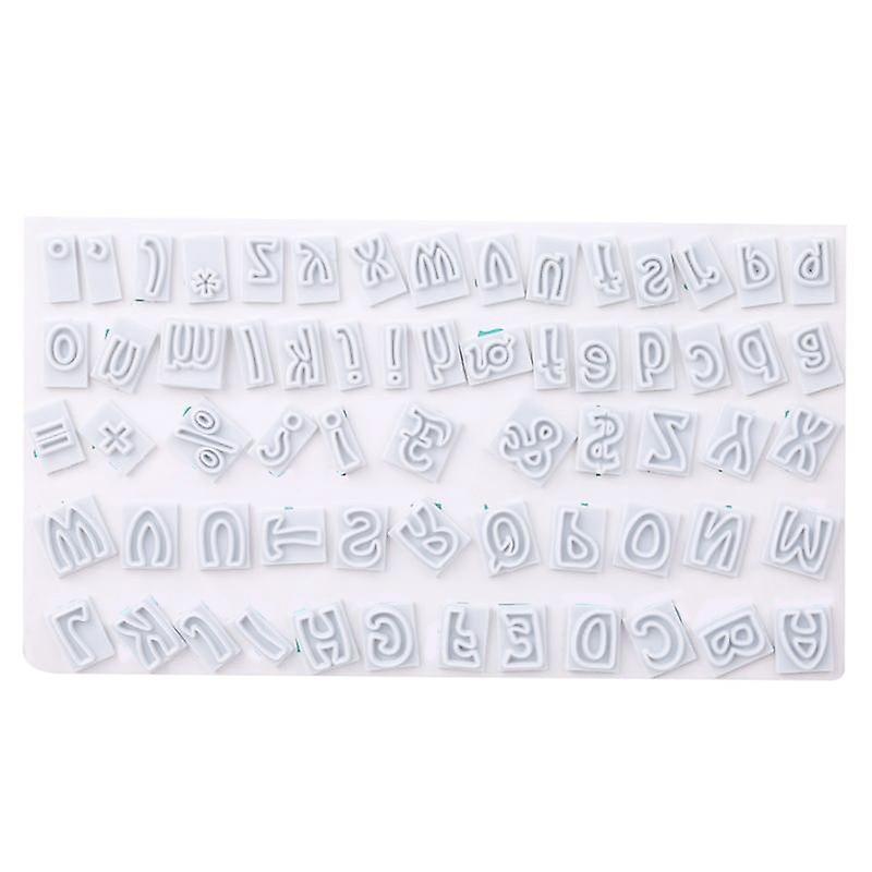 64pcs/set Plastic Cookies Fondant Cutter Alphabet Letters Shape Cake Decorating Tool Baking Supplies