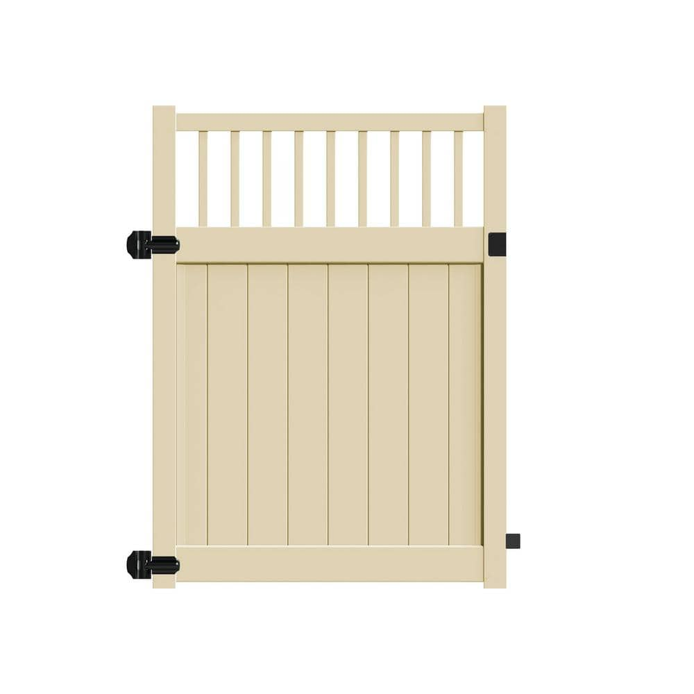 Barrette Outdoor Living Missouri 5 ft. W x 6 ft. H Sand Vinyl Un-Assembled Fence Gate 73025416