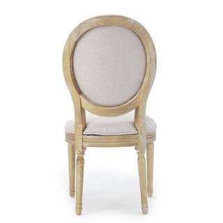 Noble House Phinnaeus Beige Fabric Upholstered Dining Chair (Set of 4) 82919