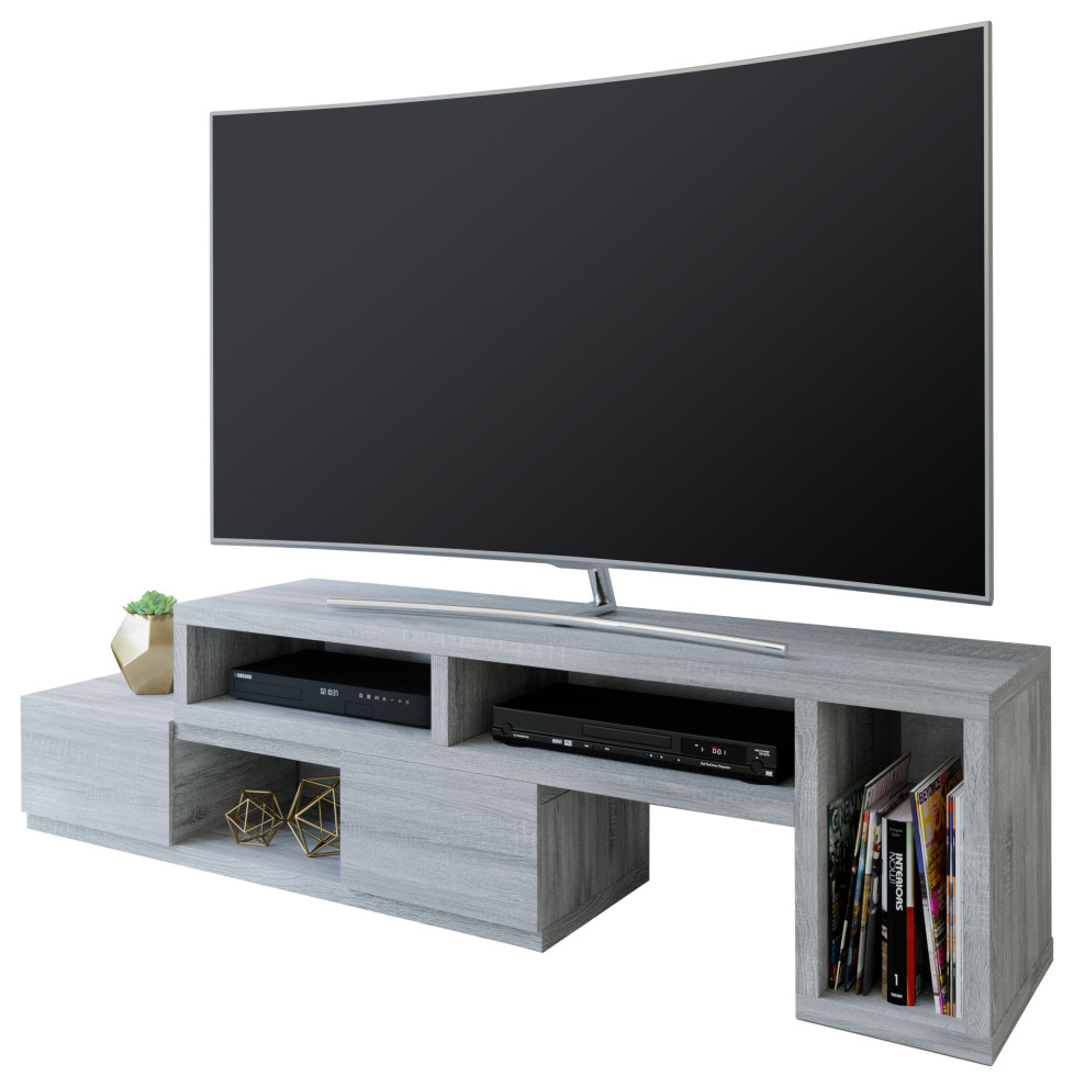 Techni Mobili Adjustable TV Stand Console For TV  x27s up to 65 quot  Contemporary   Entertainment Centers And Tv Stands   by Rta Products  L  Houzz