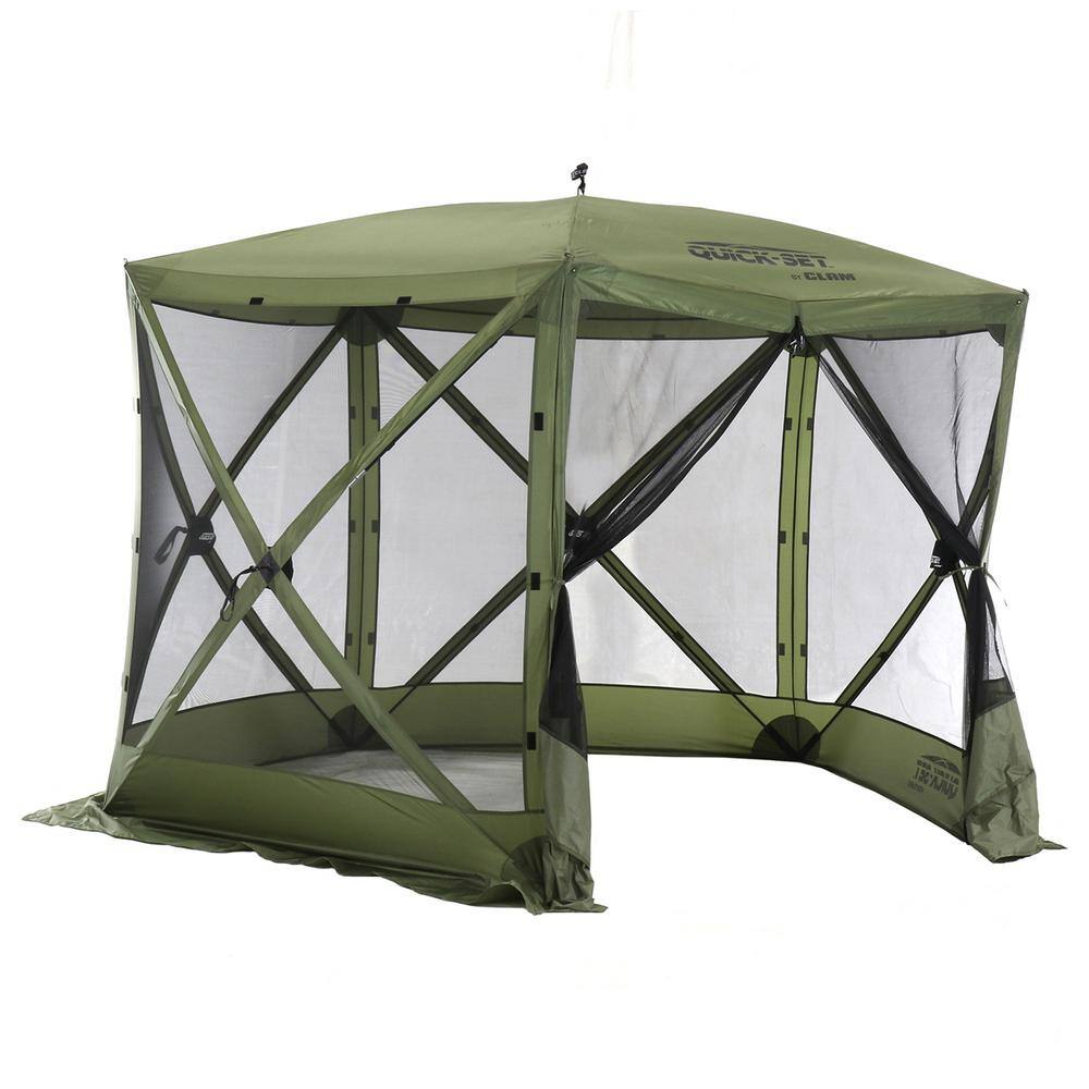 Clam Quick-Set Venture 9 ft. L x 9 ft. L Portable Camping Outdoor Gazebo Canopy Shelter CLAM-VT-15794