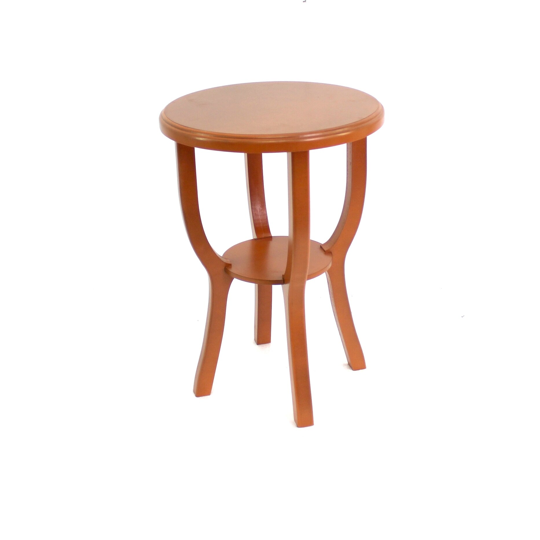 24 X 18 X 18 Bright Orange Country Cottage Style Wooden Stool - 24' X 18' X 18'