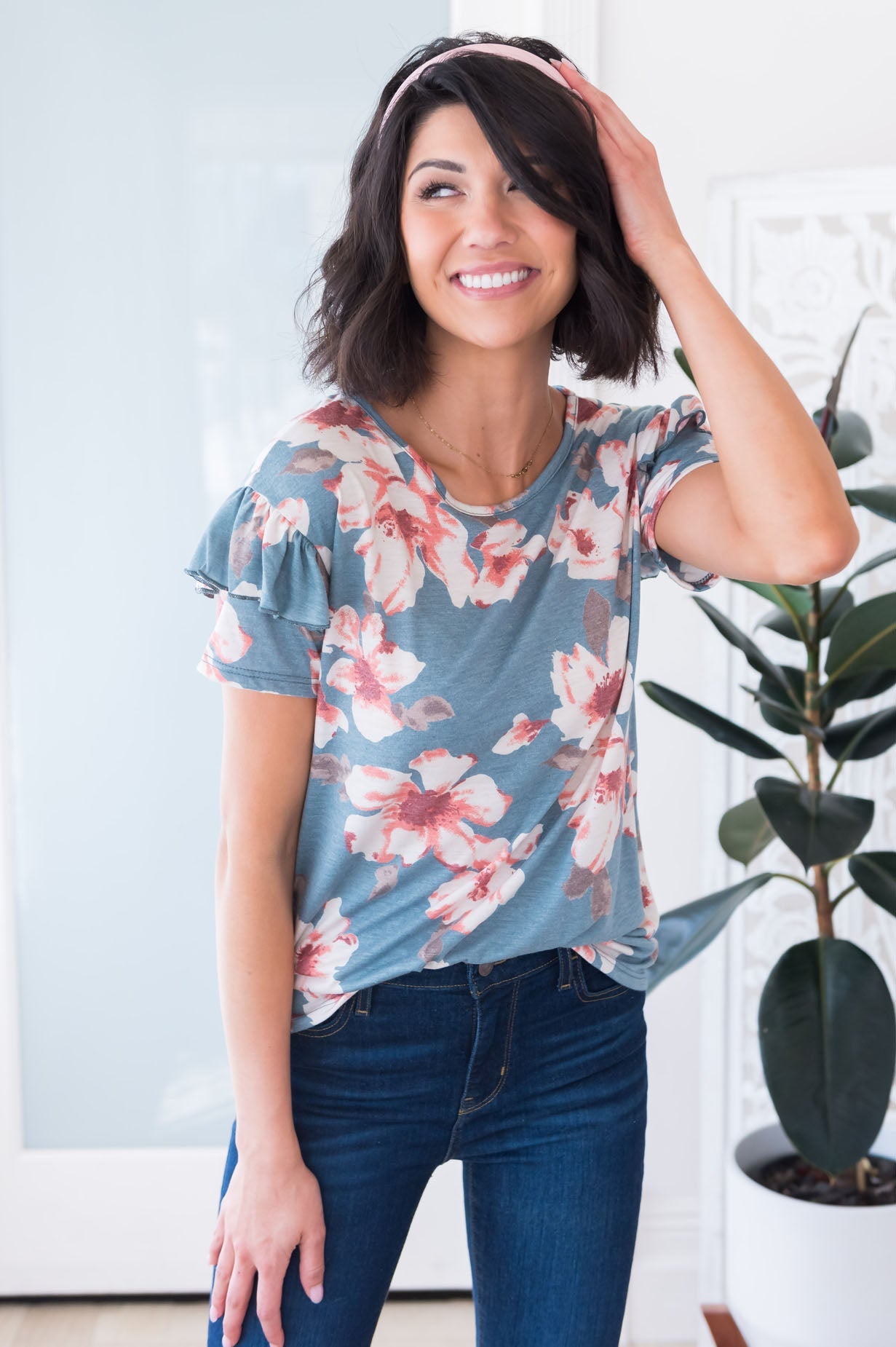 Isn't She Gorgeous Floral Modest Top