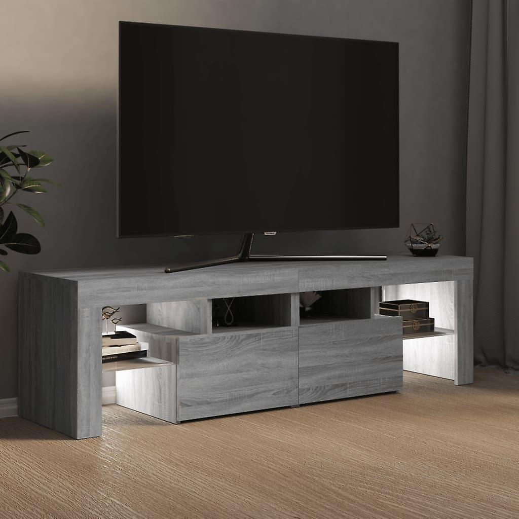 Tv Cabinet With Led Lights Grey Sonoma 140x36.5x40 Cm