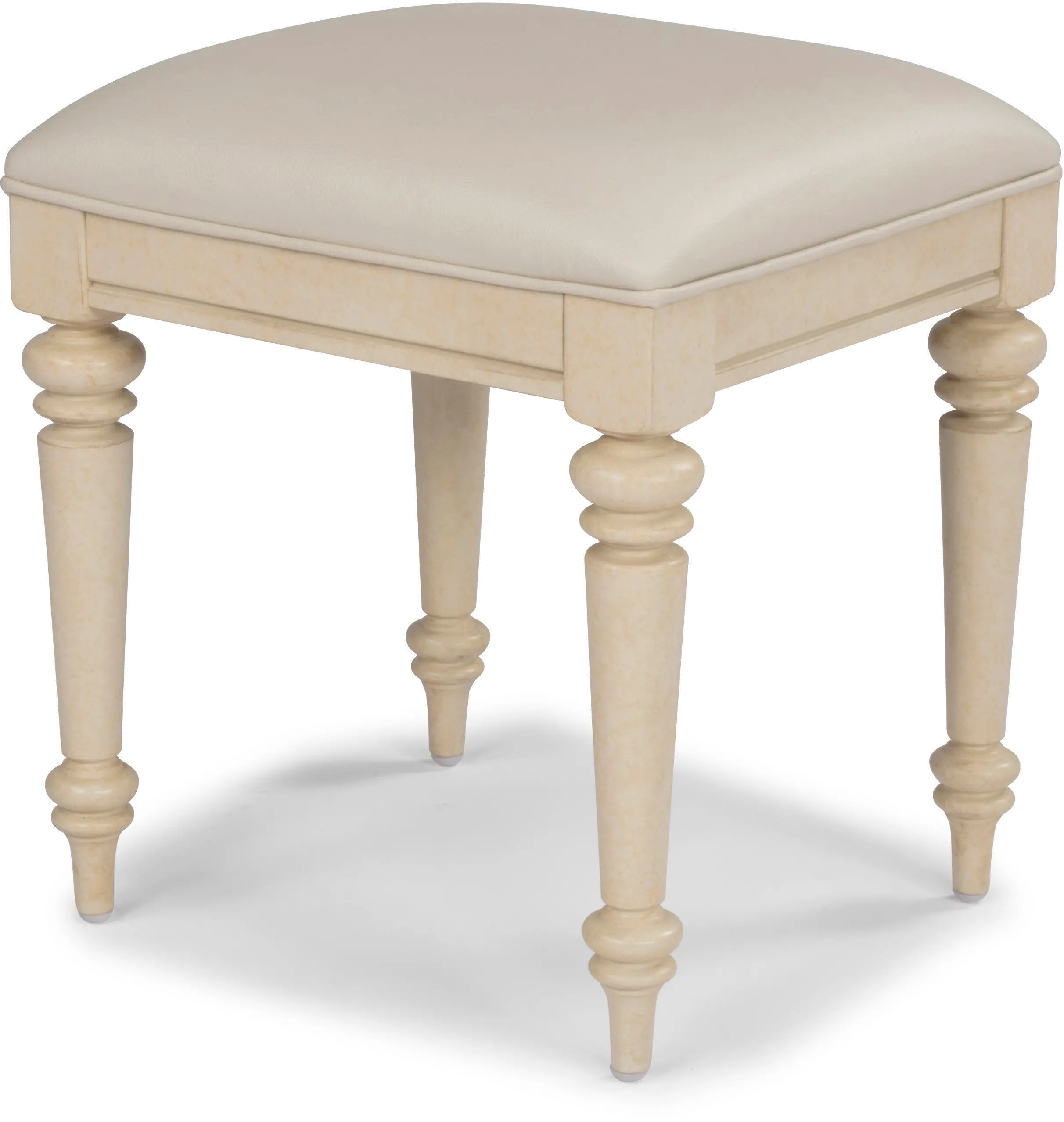 Provence Antique White Vanity Bench