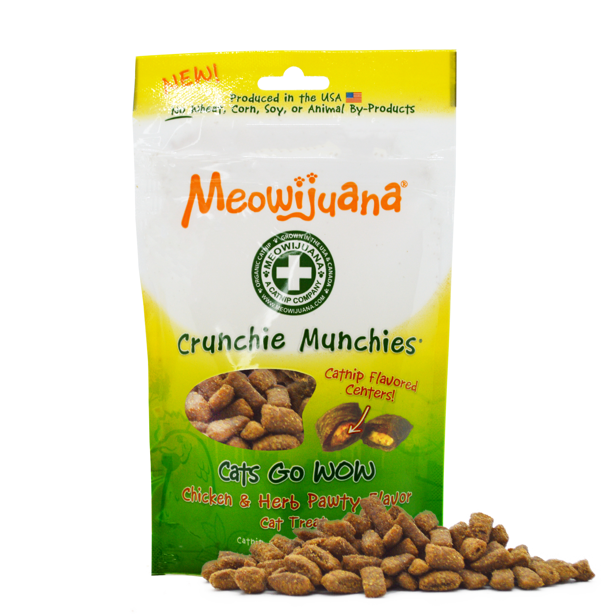 Meowijuana Crunchie Munchies Chicken  Herbs Cat Treat