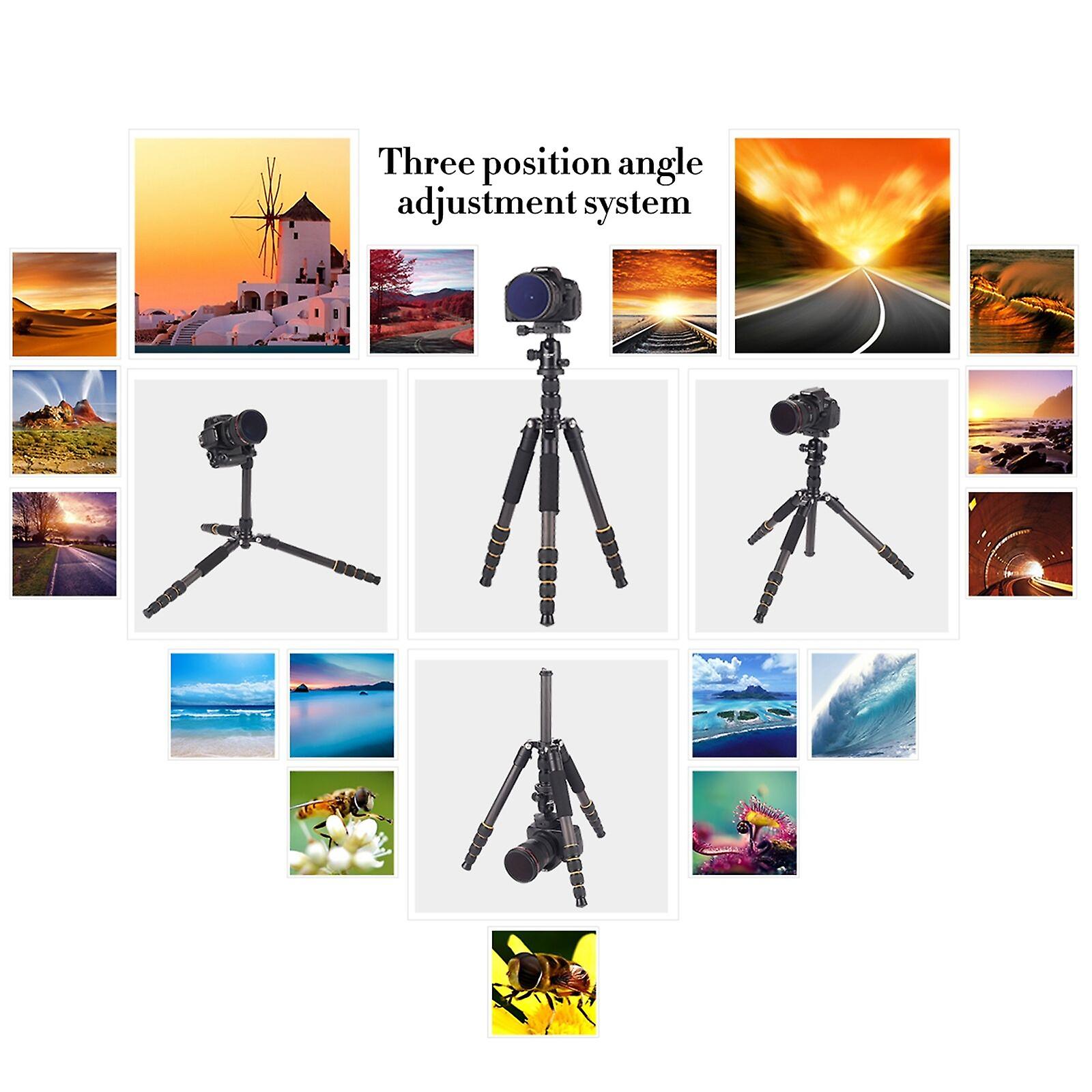 Zomei Q666c Carbon Fiber Tripod Monopodandballhead For Canon Nikon Dslr Camera Dv