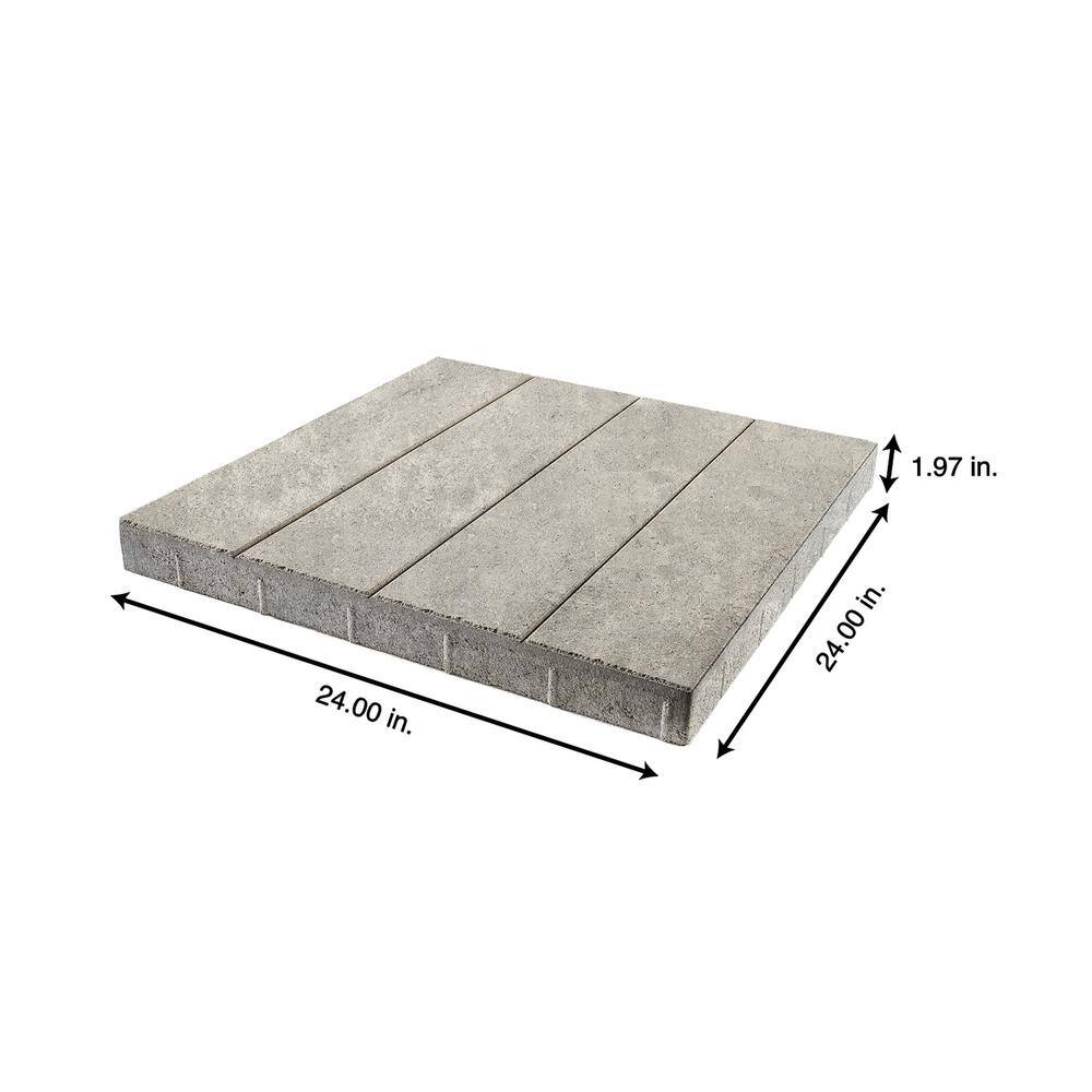 Pavestone Avant XL 24 in. x 24 in. x 2 in. Graphite Blend Platinum Square Concrete Step Stone (28-Pieces112 sq. ft.Pallet) 11019478F.GPHB