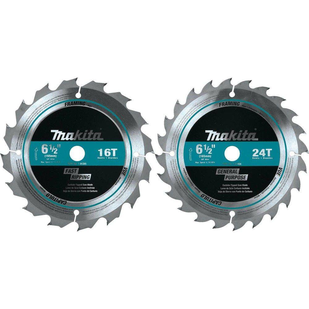 Makita 6-12 in. Carbide-Tipped Circular Saw Blade (2-Pieces) T-01426