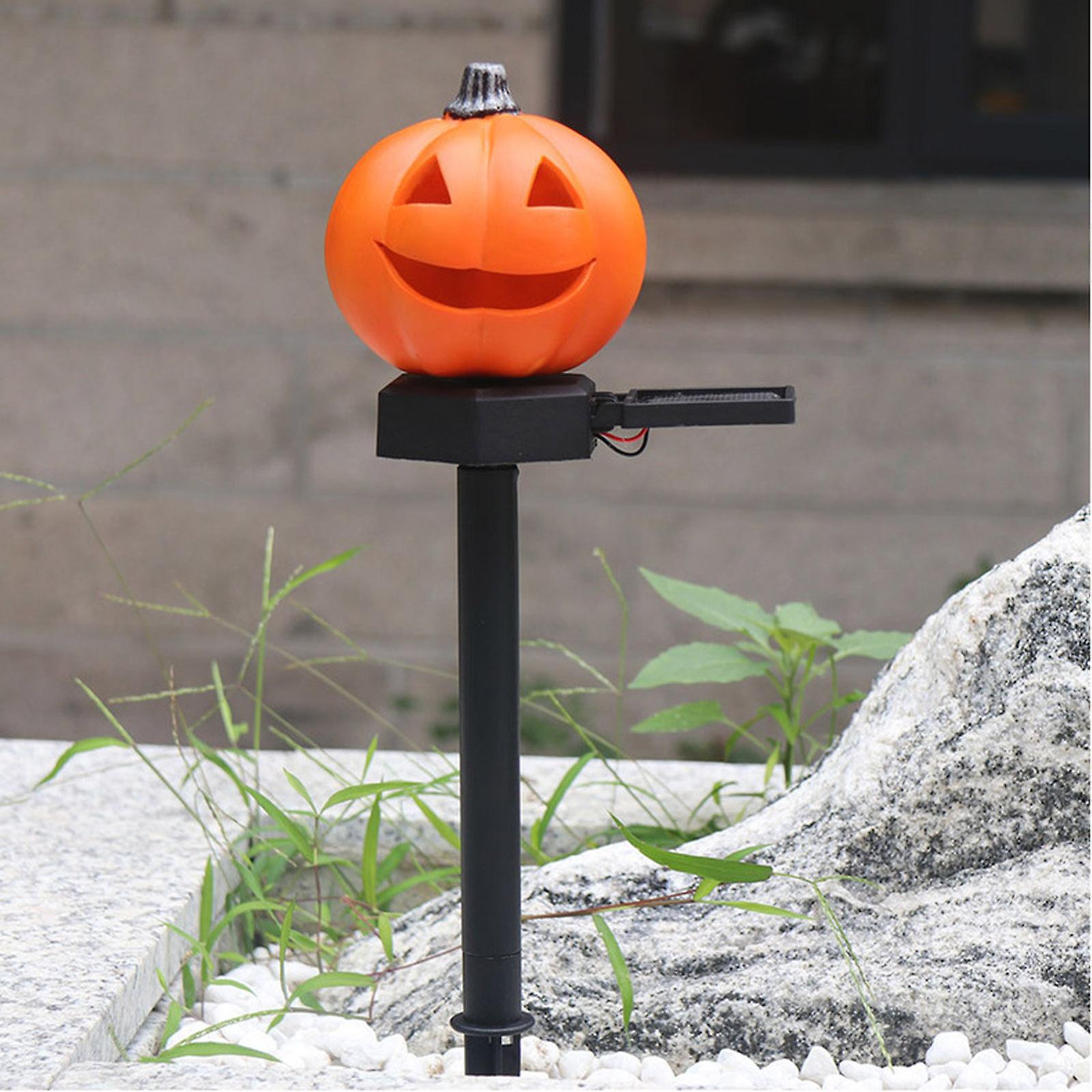 Halloween Solar Lawn Light Pumpkin Outdoor Landscape Decorative Festive Lamp For Patio Garden Yard Path No.253814