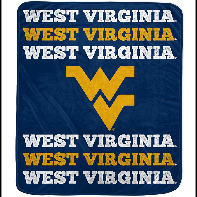 Pegasus West Virginia Mountaineers 60'' x 70'' Logo Wordmark Plush Blanket