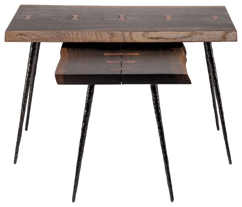 Nexa Seared Side Table   Industrial   Side Tables And End Tables   by Nuevo  Houzz