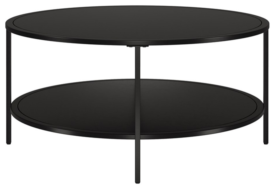 Henn ampHart 36 quotBlackened Bronze Metal/Glass Coffee Table   Transitional   Coffee Tables   by Homesquare  Houzz