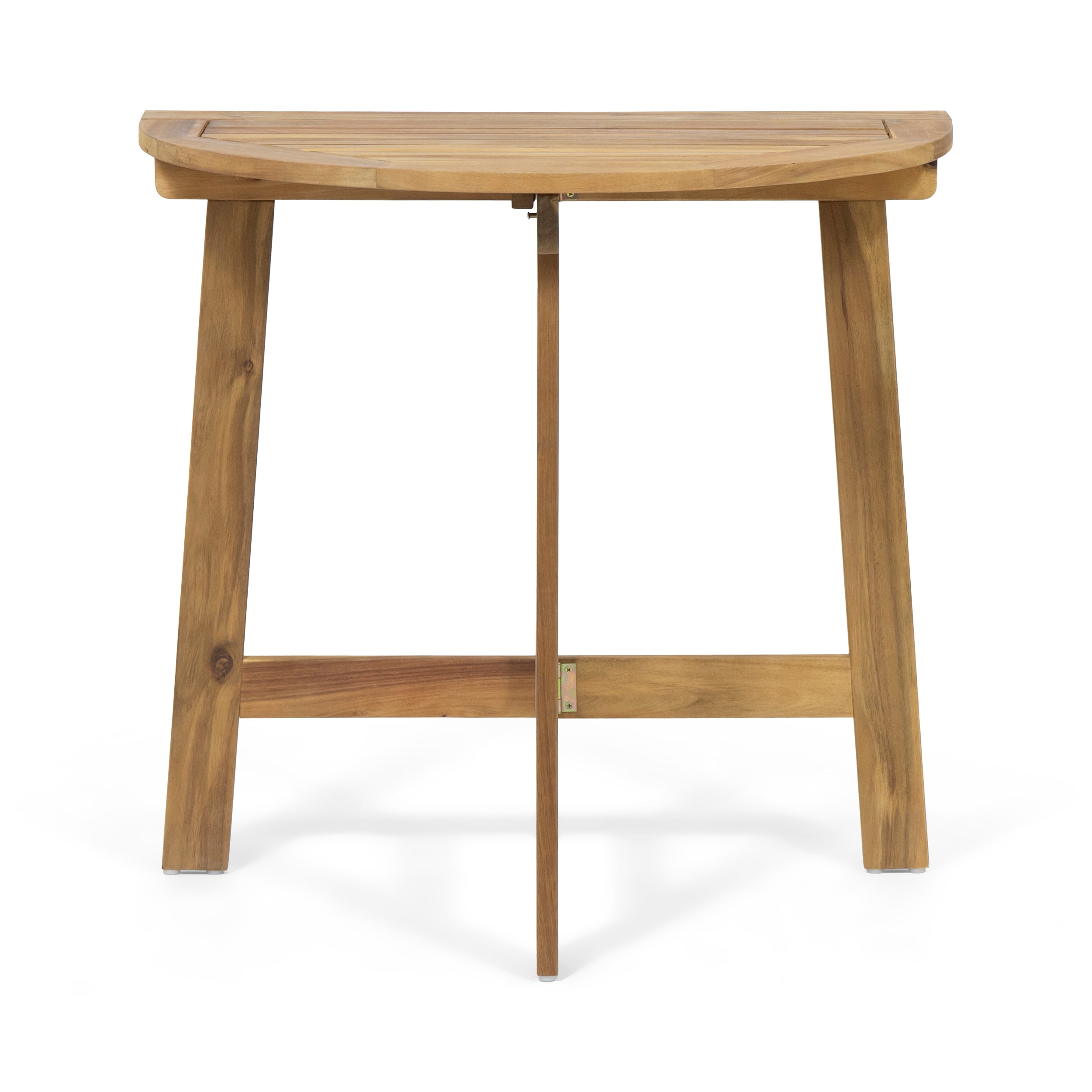 Sophia Outdoor Half-Round Acacia Wood Bistro Table