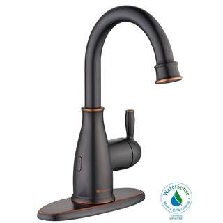 Glacier Bay Mandouri Touchless Single Hole Single-Handle High-Arc Bathroom Faucet in Bronze HD67685W-5027D