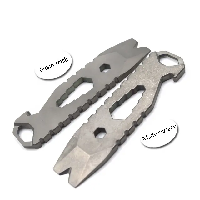 High Strength Customized Titanium Pry Bar EDC Multi Tools Survival Bottle Opener