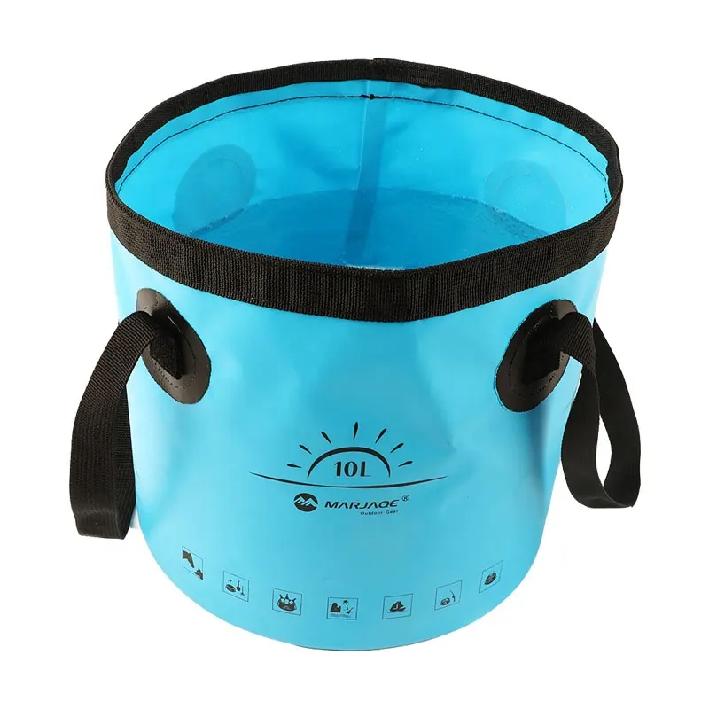 Silicone Water Folding Collapsible Bucket Outdoor Multifunctional Fishing Storage Travel Camping Collapsible Water Bucket