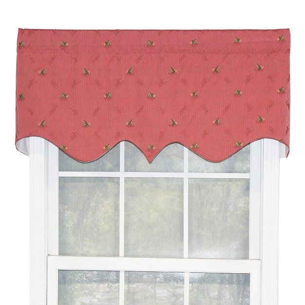 Rod Pocket Valance 50 quot X 17 quot Red By Rlf Home