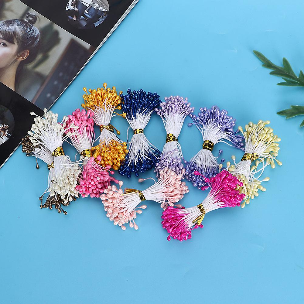 900 Pcs Artificial Flower Stamen Dried Flower Hand Made Stamen Decorative Accessory 3mm