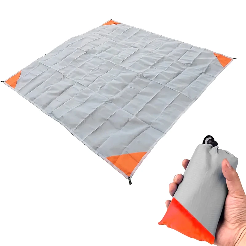 Traveling 3 5 Adults 200*210CM Extra Large Compact Lightweight Waterproof Beach Blanket with 4 Stakes