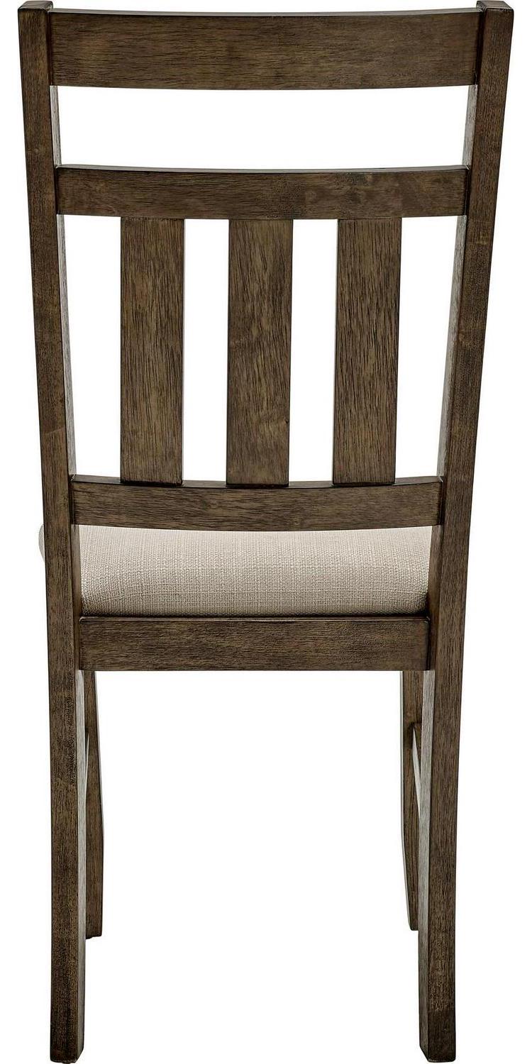 Turino Dining Chair Set of 2 Rustic Umber with Tan Fabric  Crowdfused