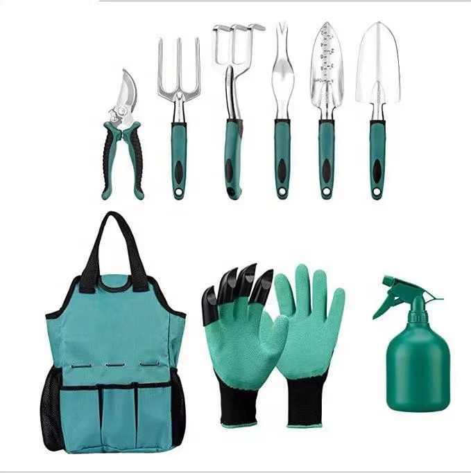 Wholesale High Quality Professional 9PCS Multi Function Garden Hand Tool Set with Bag