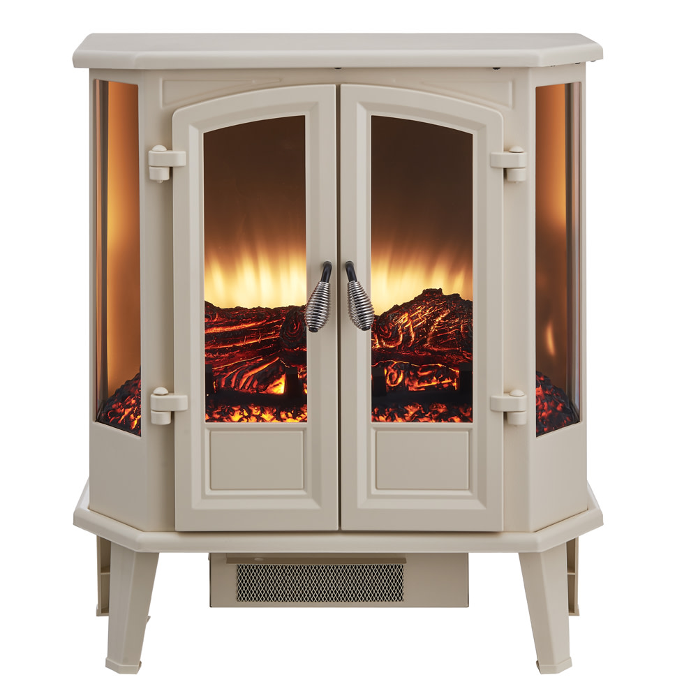 Hearthpro 25 Cream 5 Sided Infrared Electric Stove ;