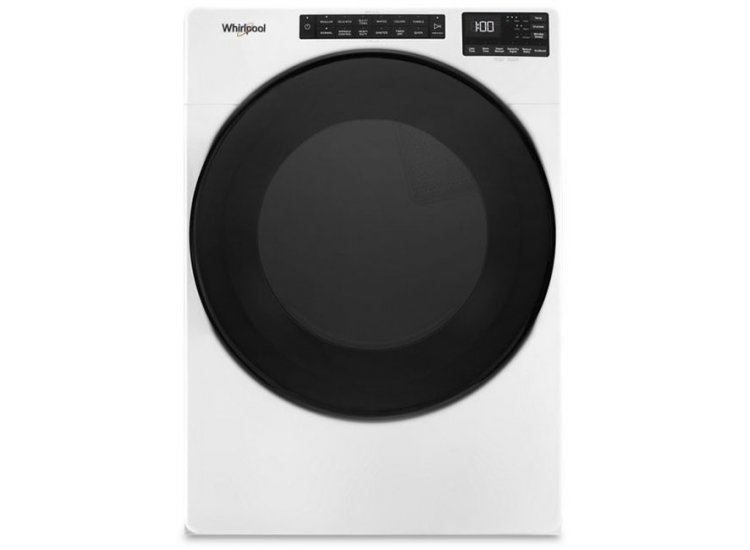 Whirlpool ADA 7.4 Cu. Ft. White Gas Wrinkle Shield Dryer With Steam