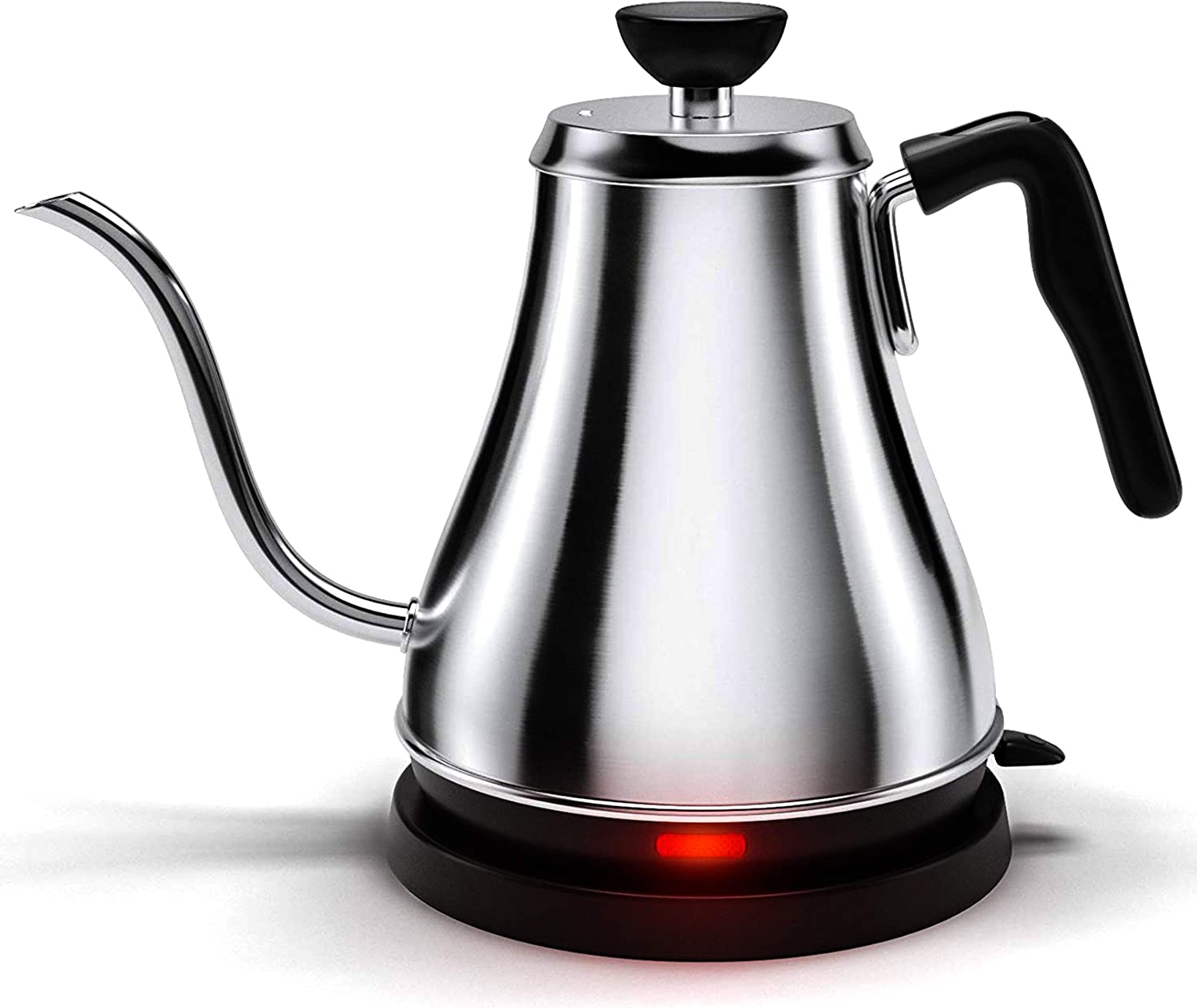 Willow and Everett Electric Gooseneck Kettle - 1L， 120 Volt， Stainless Steel Electric Tea Kettle - Water Pot Heater/Warmer， Coffee and Tea