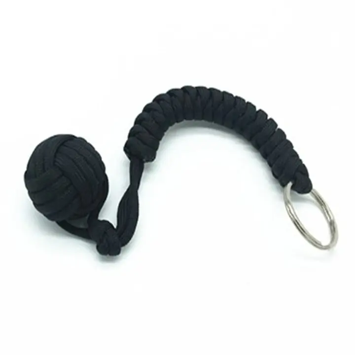 Outdoor anti wolf key ball umbrella rope woven key ring