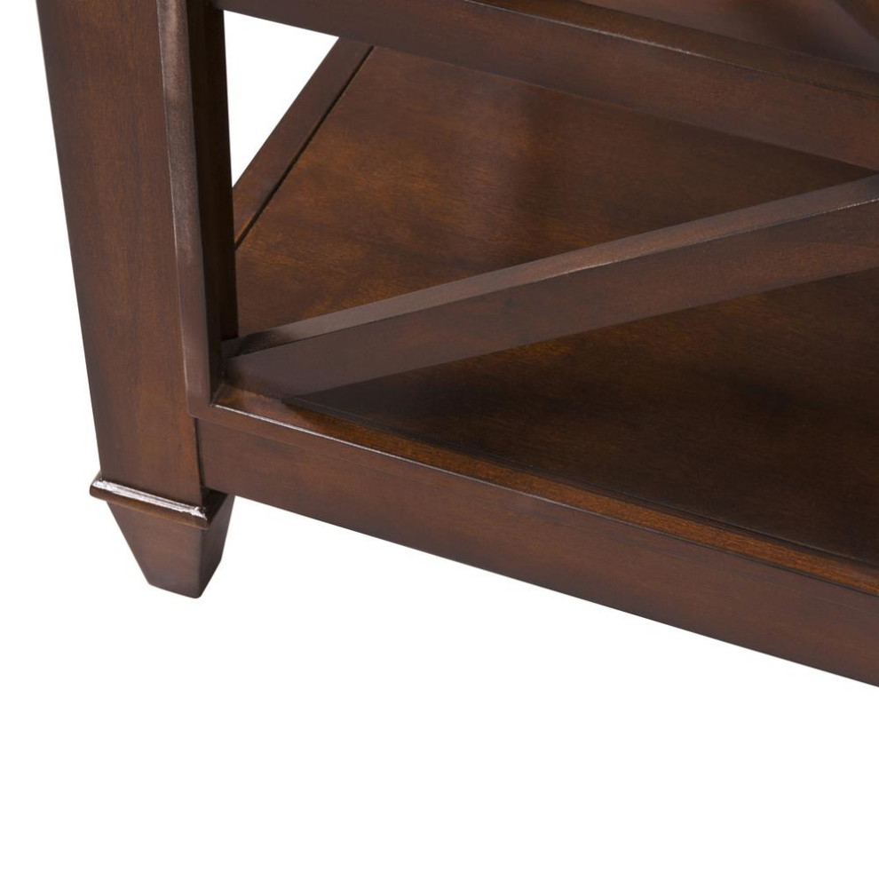 End Table Transitional Brown   Contemporary   Accent Chests And Cabinets   by BisonOffice  Houzz