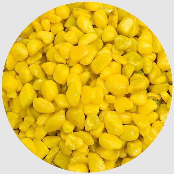 Aquarium Pebbles (Yellow, Small) - 1 kg