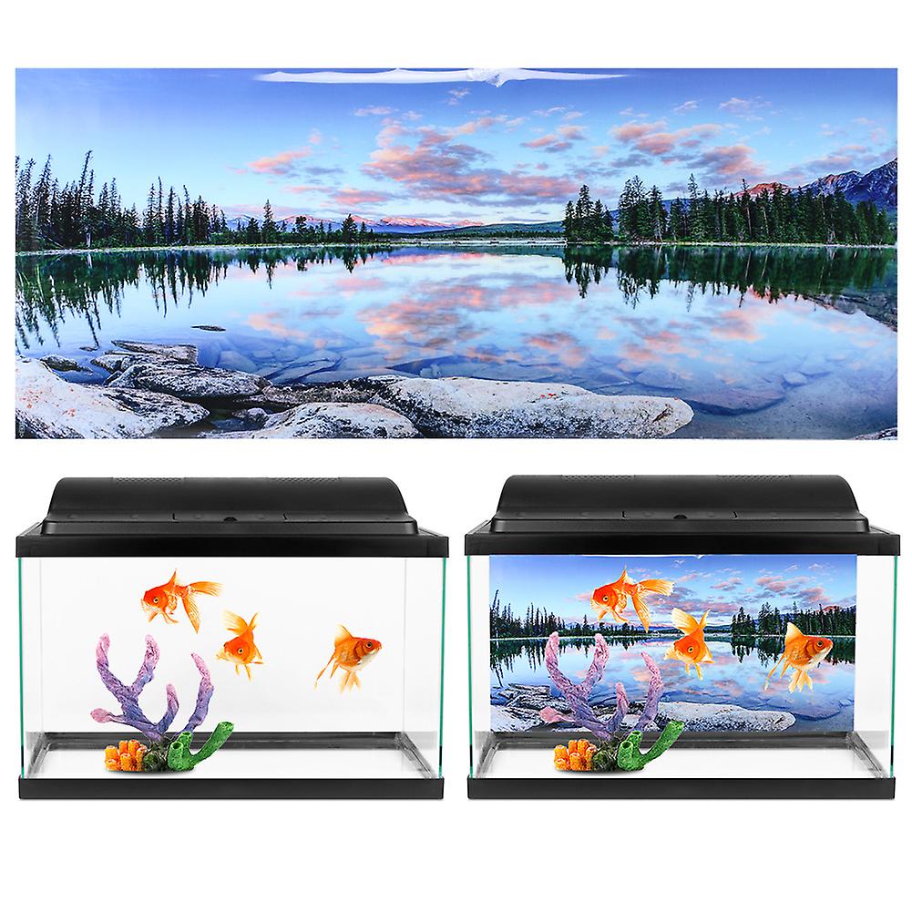 Background Poster Decorative Painting Pvc Sticker Landscape Image For Aquarium Fish Tank122x50cm