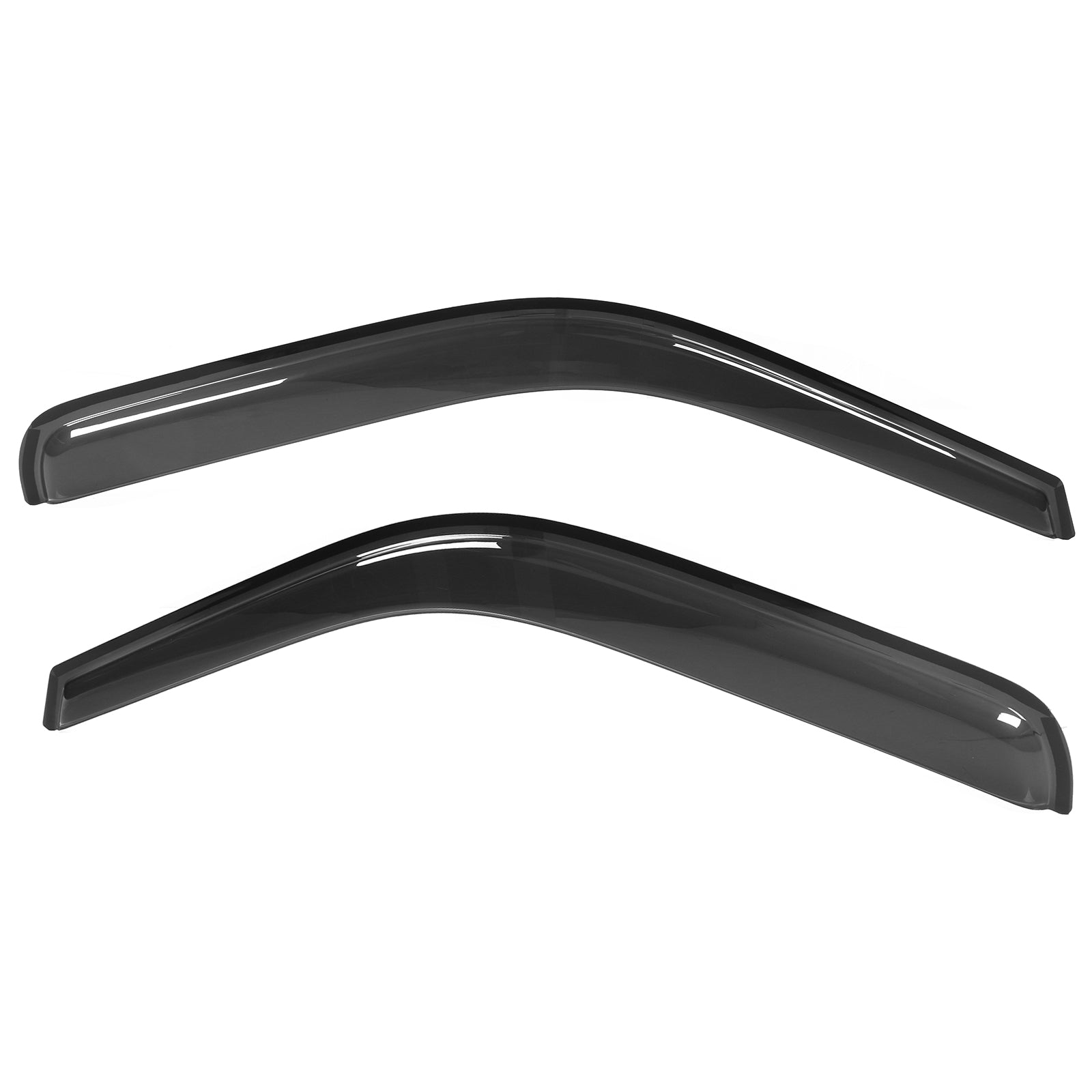 Ikon Motorsports Window Visor Deflector Fits 99-16 Ford F250 F350 F450 F550 Super Duty Crew Cab Acrylic Set Outside Mount