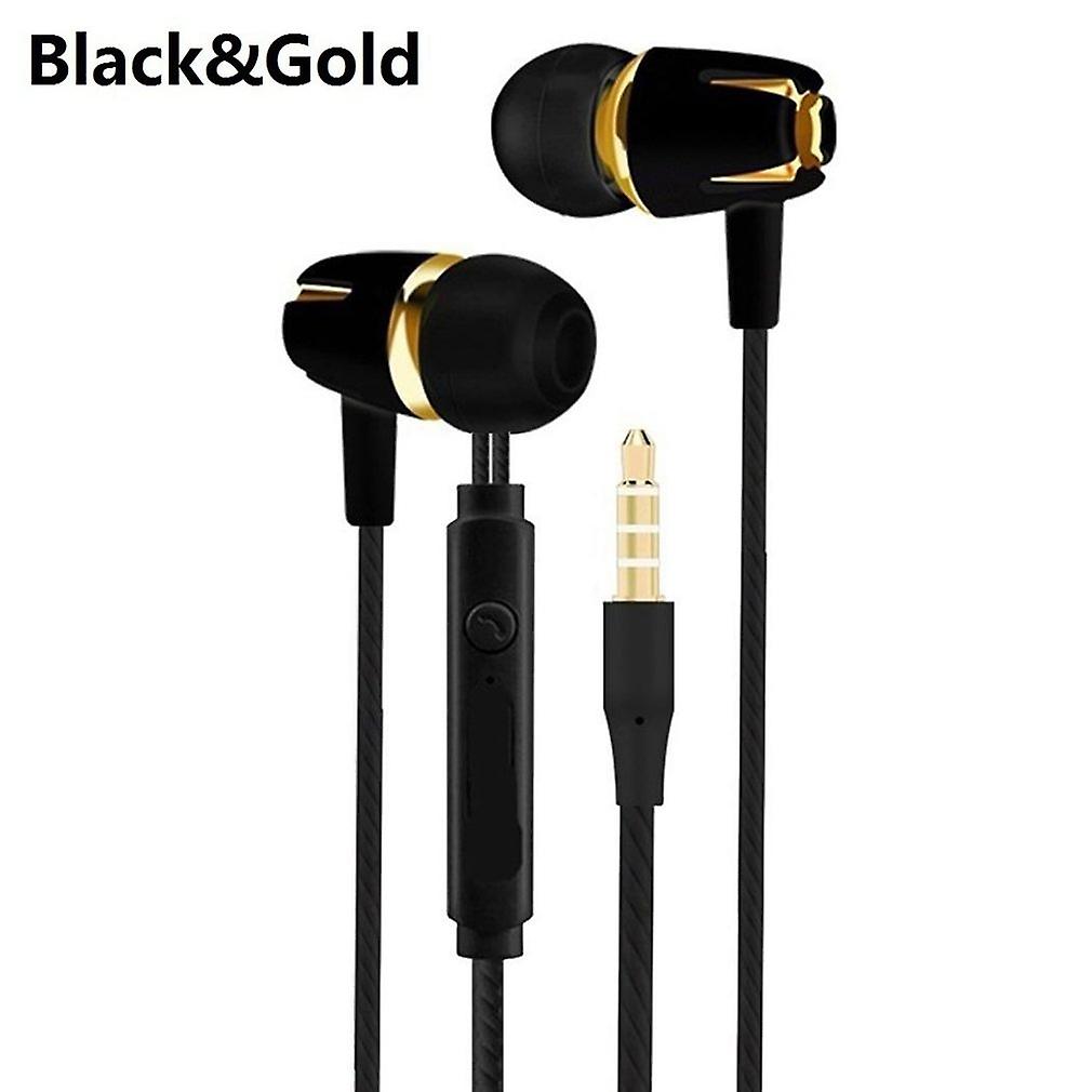 Wired Earphone Electroplating Bass Stereo In-ear Earphone With Mic Handsfree Call Phone Headset For Android Ios Onleny 3.5mm 1.2