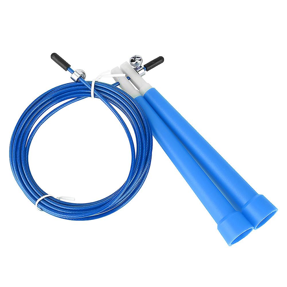 Durable Adjustable Steel Wire Skipping Jumping Rope For Fitness Training Exercise Blue