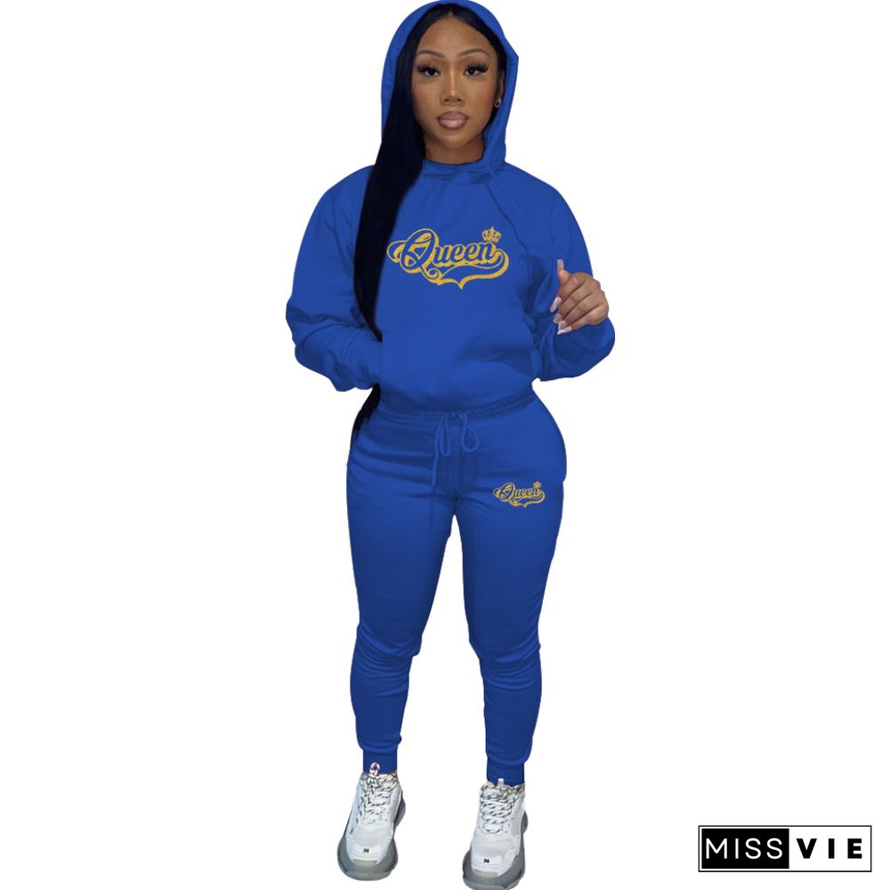 Hoodies Sporty Sweatshirt And Skinny Pants Tracksuit