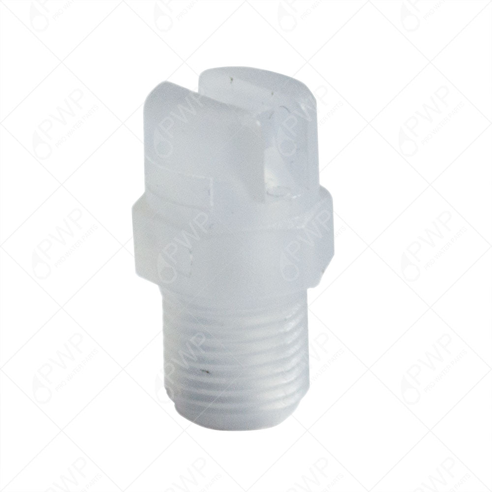 100 Pack Tefen White Flat Fan Spray Nozzle W/Poly Filter 1/8